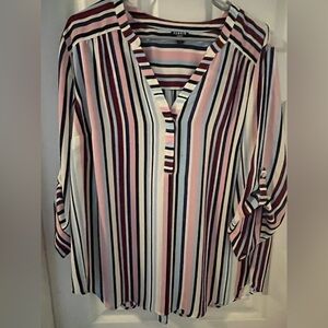 Torrid Multi-Stripe V-Neck Harper Size 2